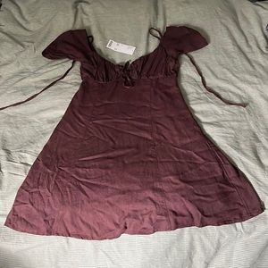 Urban Outfitters Milkmaid brown dress